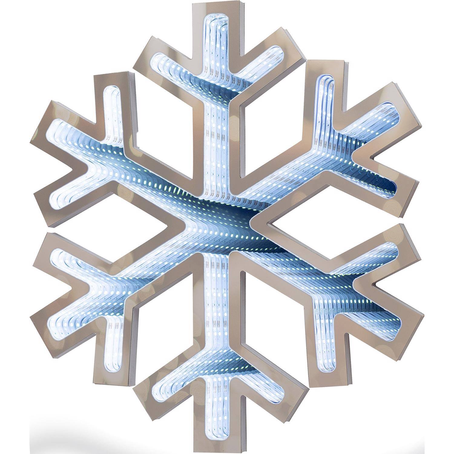 Celebrations - LED Snowflake Animated Decor 15.75 in. (Case of 4) - White