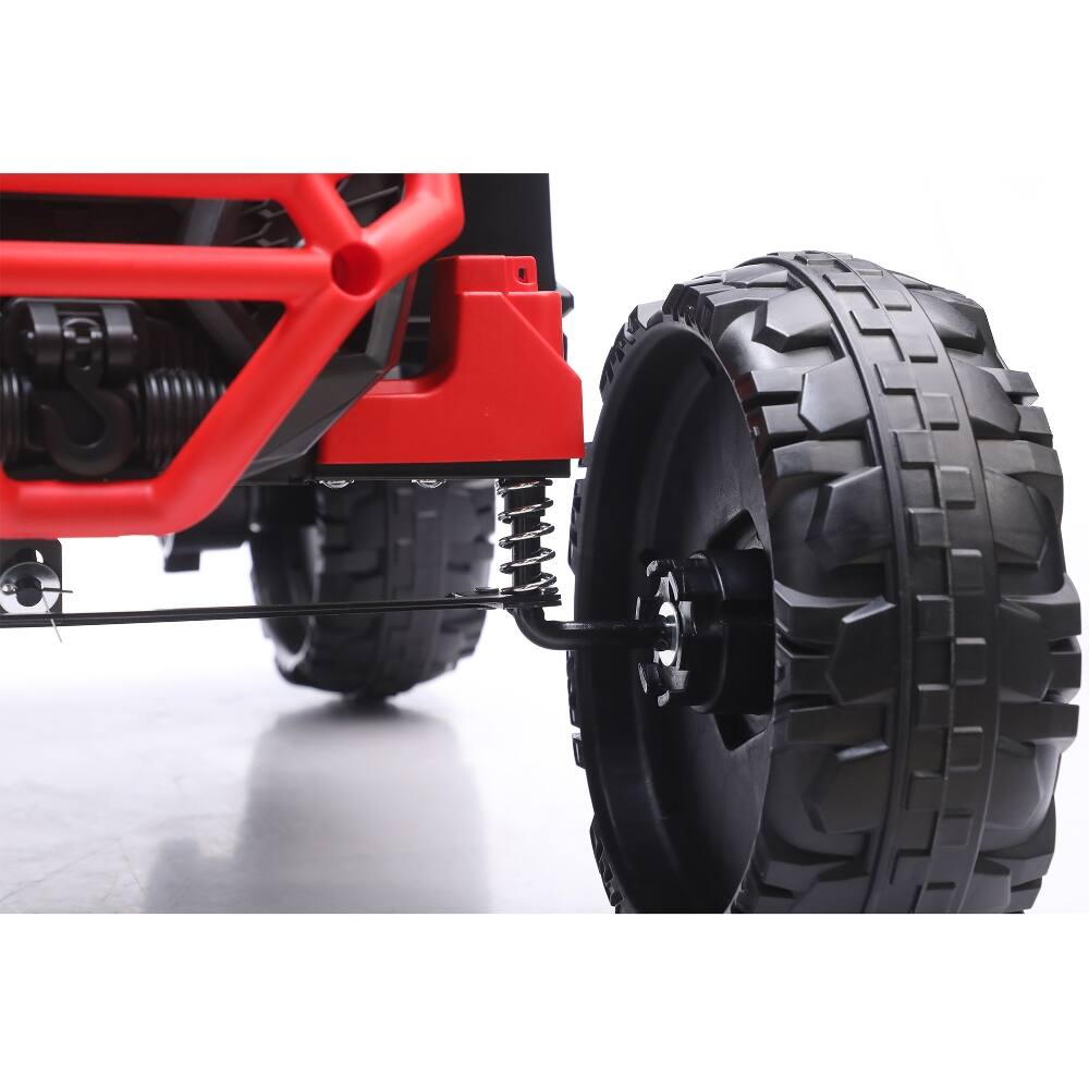Alt View 7. Ropilly - Ropilly 24V Kids Ride on UTV with Parental Remote 4-Wheel Suspension Red.