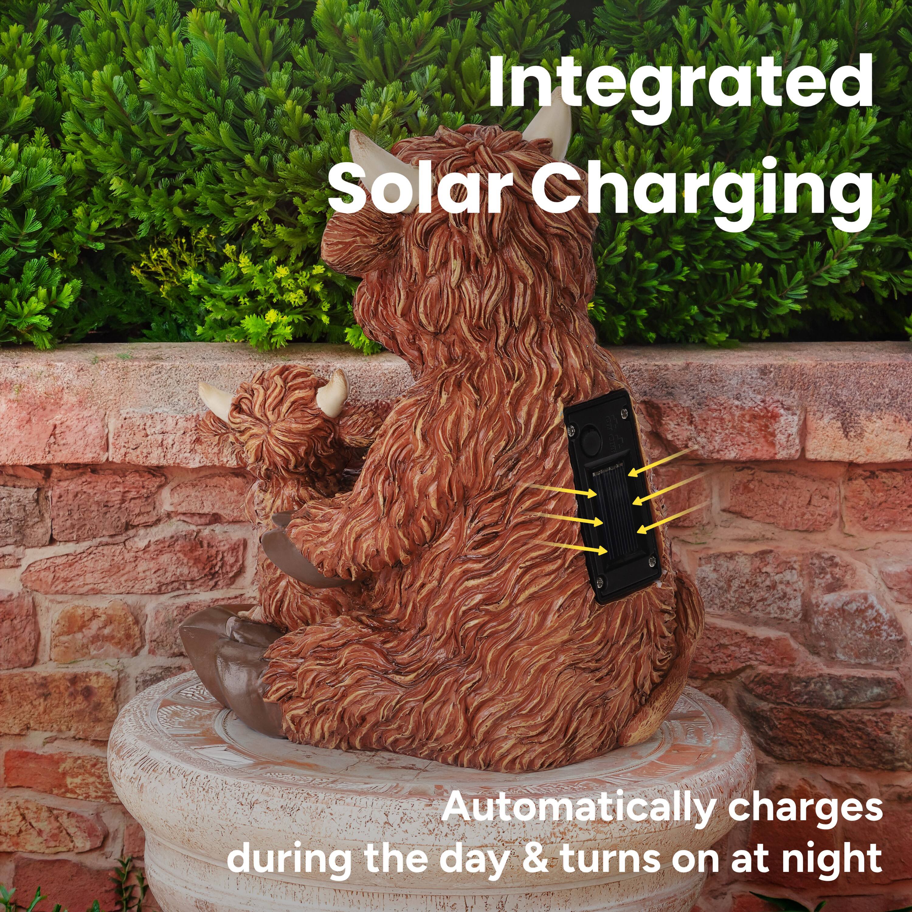 Integrated Solar Charging  
Automatically charges during the day & turns on at night