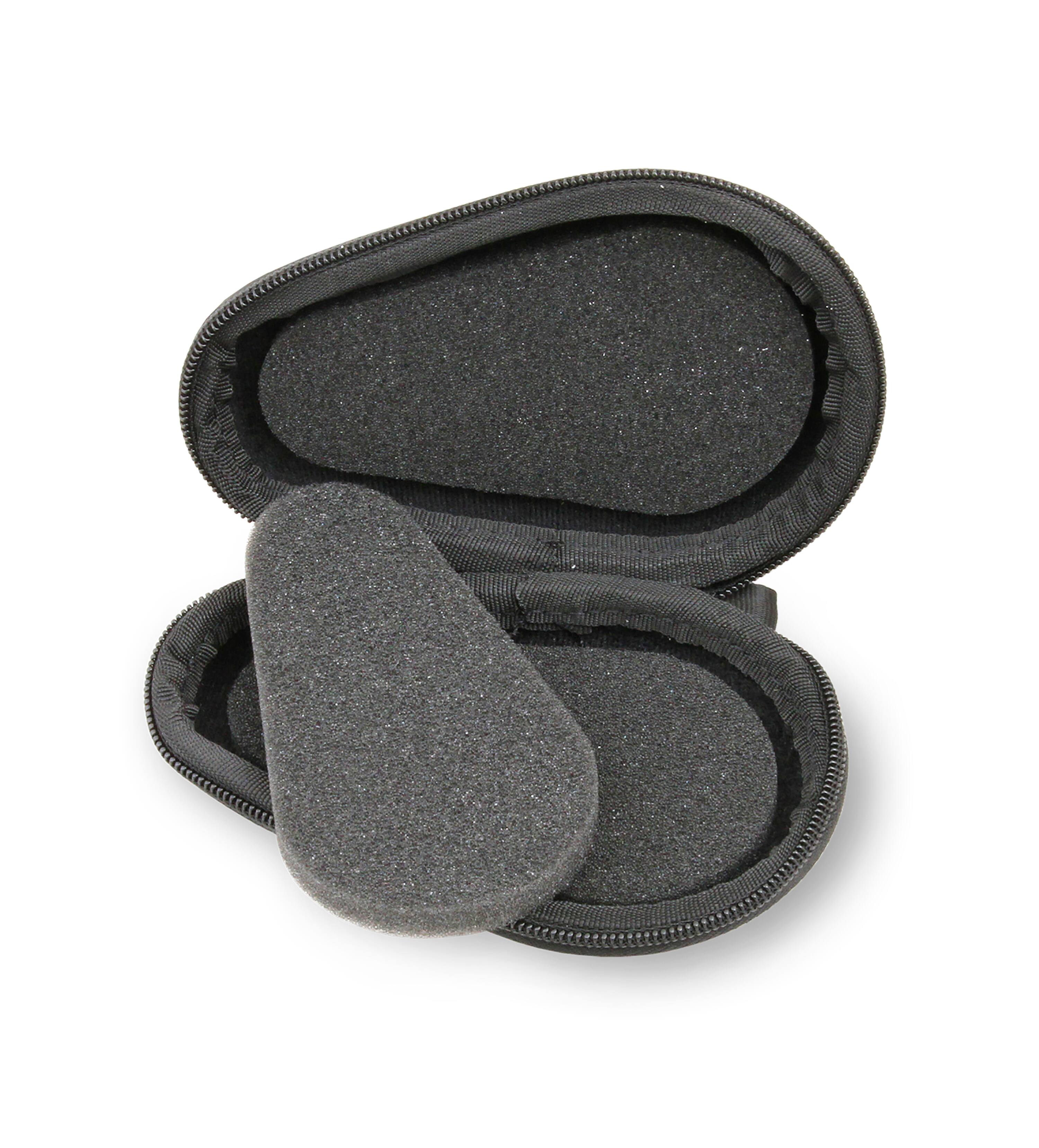 Alt View 4. CASEMATIX - Watch Box Travel Case for Stainless Steel Metal Band Mens and Womens Watches , Up To 56mm - Black.