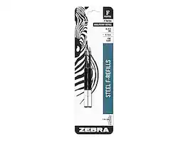 Zebra - Steel F-Refill Ballpoint Pen Refill, Fine Point, 2 Pack (85512) - Black Ink