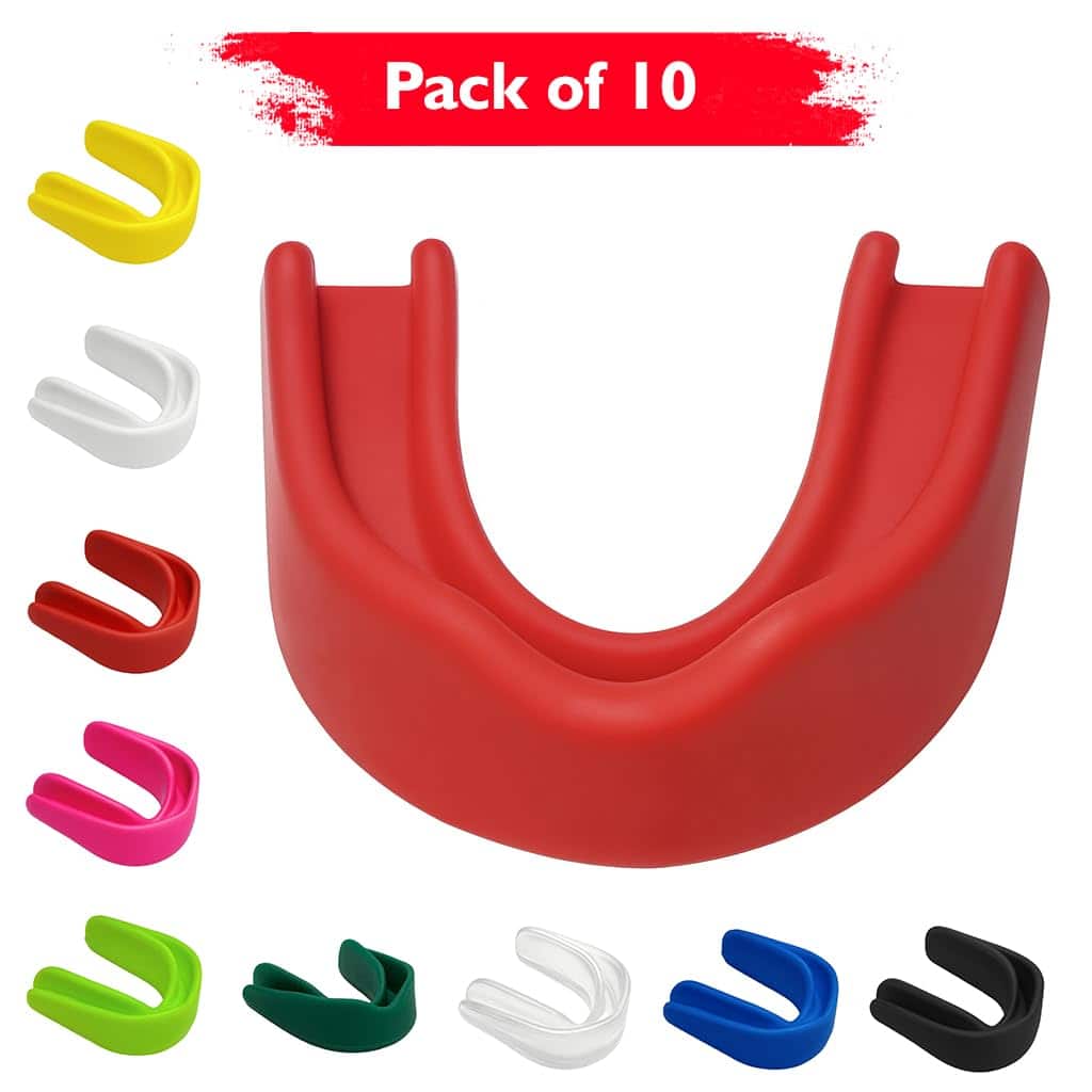 Amber Sporting Goods - Breathable Boil & Bite MMA Mouth Guard for Boxing & Wrestling, Super Tough Combat Mouthpiece – (Pack of 10) - Red price history on PriceWatchPro