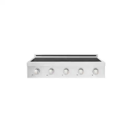 Front. ZLINE - 36 in. Paramount Built-in Electric Induction Rangetop with 5 Element Cooktop in Satin Stainless Steel - Stainless Steel.