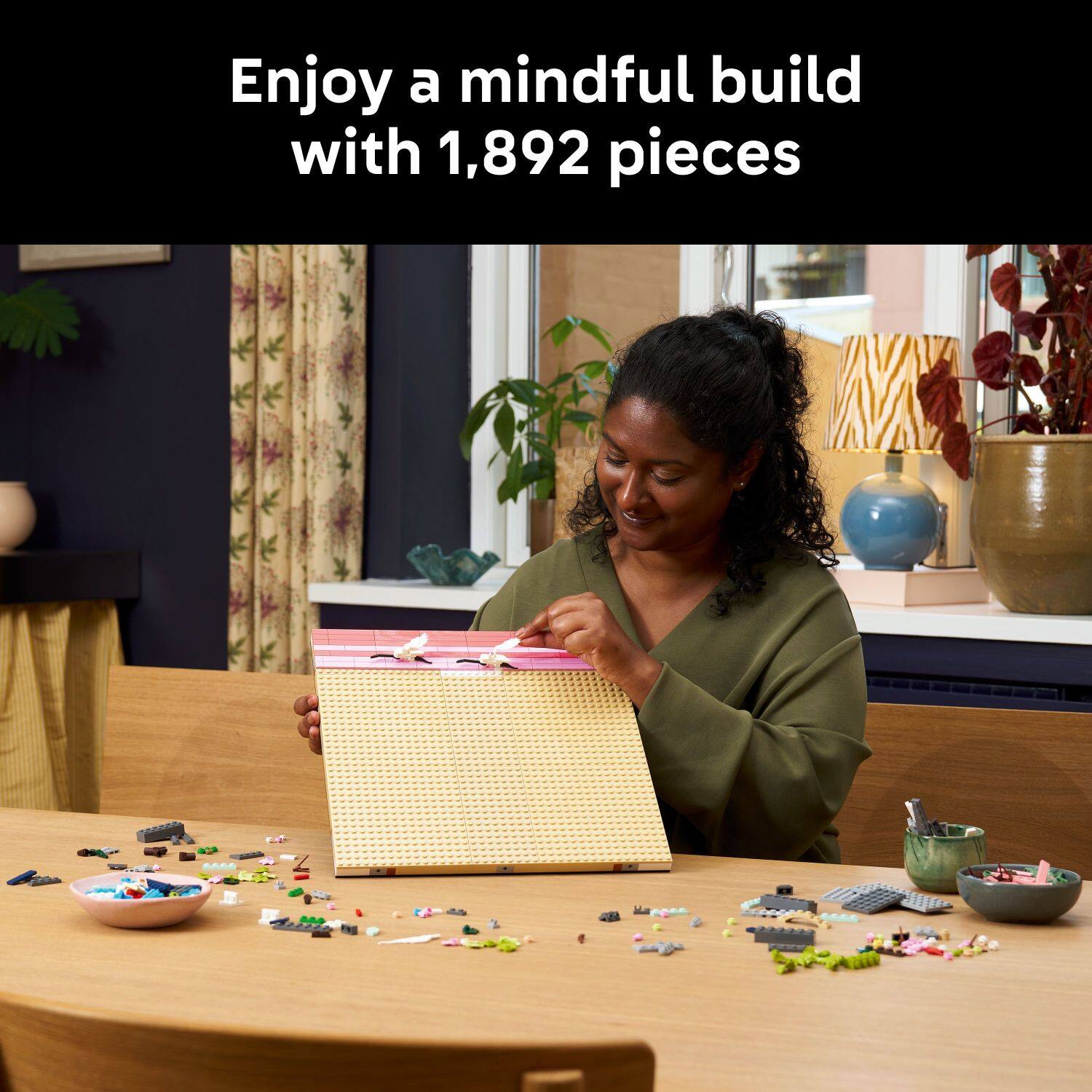 Enjoy a mindful build with 1,892 pieces