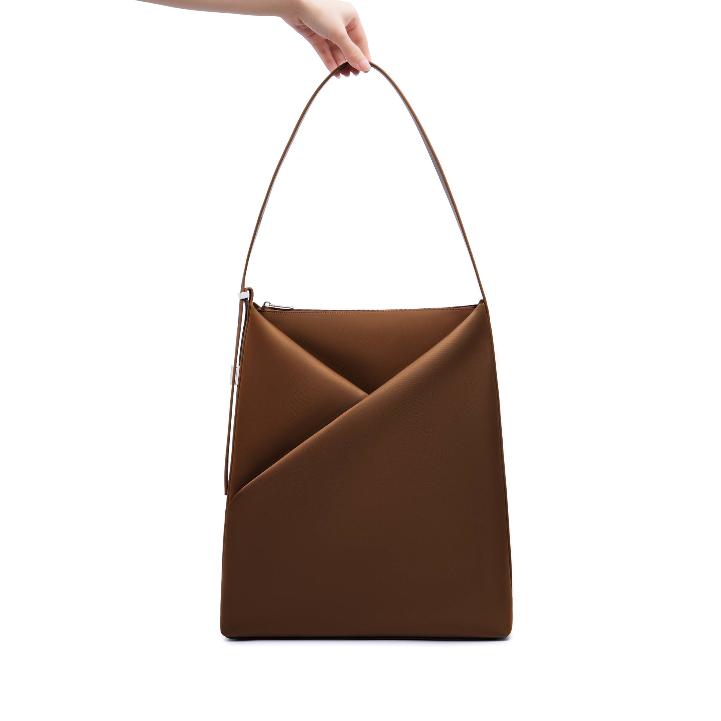 Alt View 7. Lux & Nyx - Lux & Nyx - Origami 15" Laptop Hobo Bag - Convertible Shoulder Bag - Sepia.
