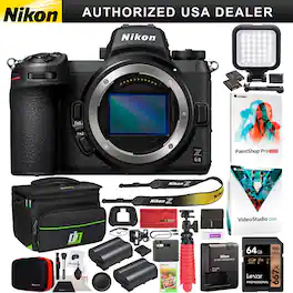 Nikon - Z6II Mirrorless Camera Body Full Frame FX-Format Bundle with Accessory Kit