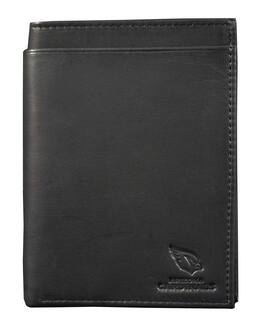 Rico Industries - Arizona Football Cardinals Black Leather RFID Blocking Passport Holder Cover Travel Billfold Wallet for Men & Women - Multi
