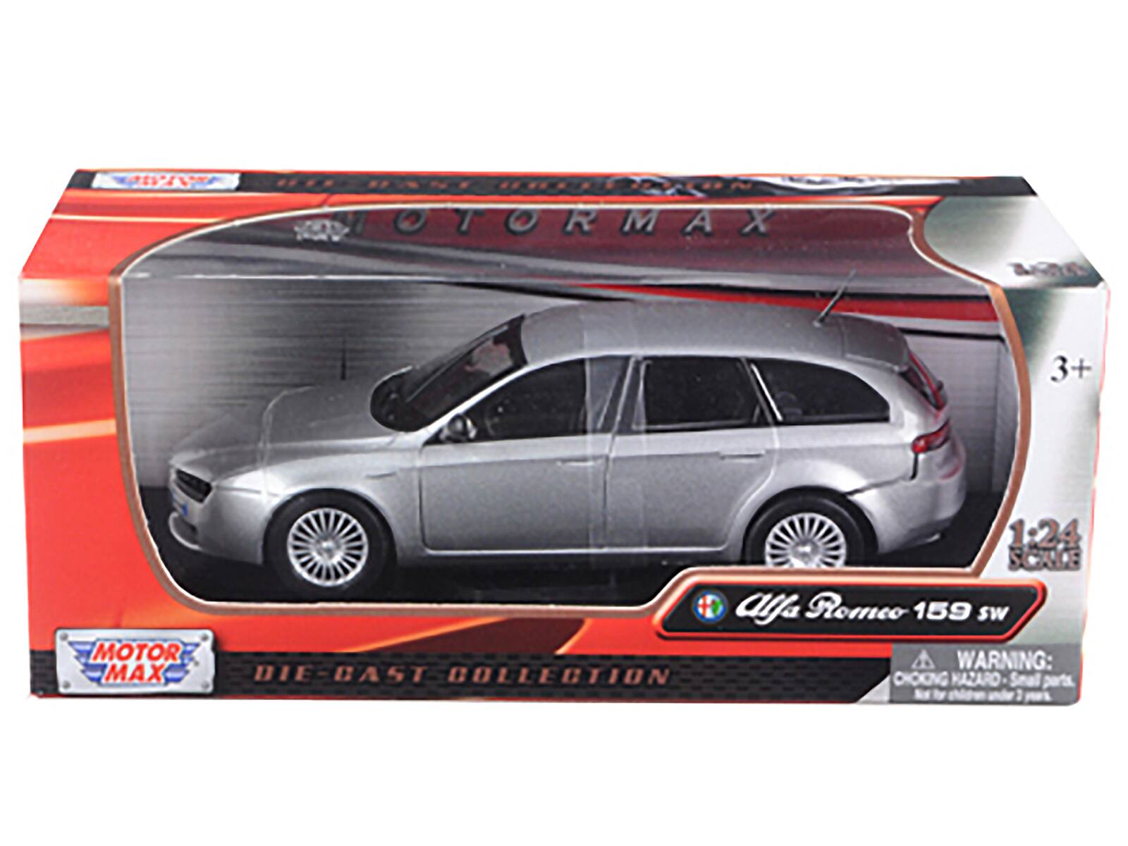 OTORMAX A66 3+ 1:24 SCALE Alfa Romeo 159 SW MOTOR MAX DIE-CAST COLLECTION WARNING: CHOKING HAZARD - Small parts. Not for children under 3 years.