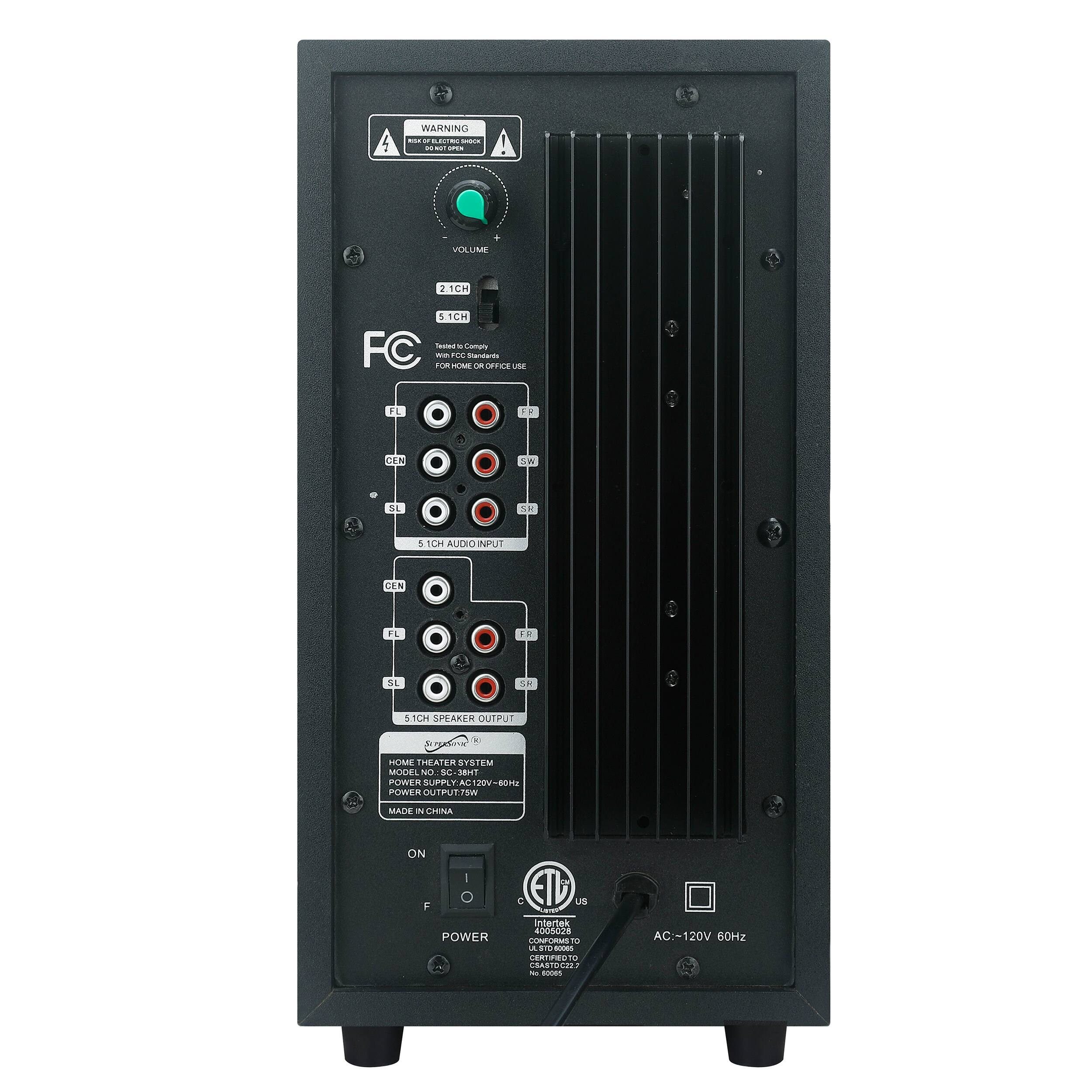 Supersonic 5.1 Channel DVD Home Theater System with Karaoke