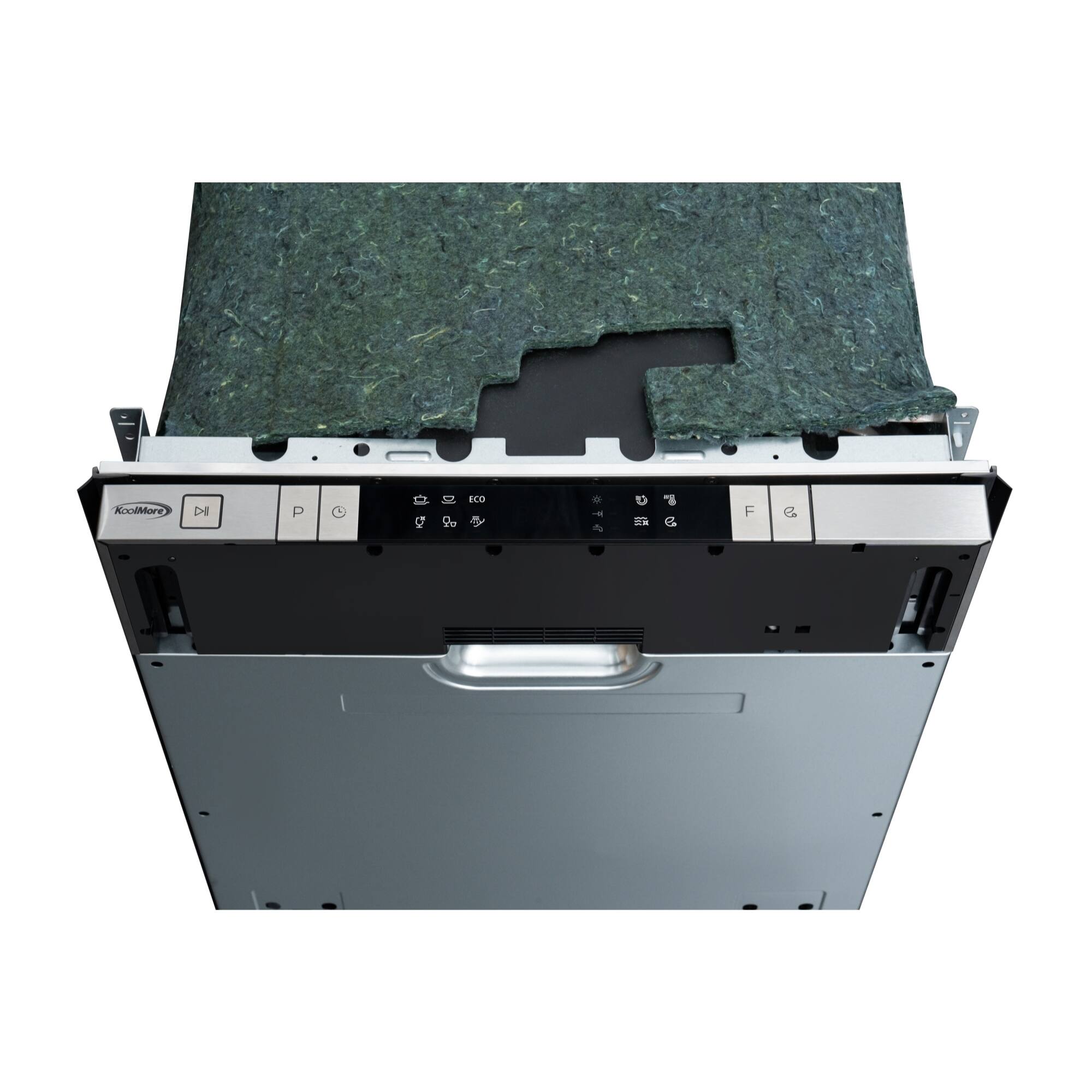 Alt View 5. Koolmore - 18 in. ADA Panel Ready with 8 Place Settings 52 DB Dishwasher in Stainless-Steel (KM-DW1852-PR) - Stainless-Steel and Black.