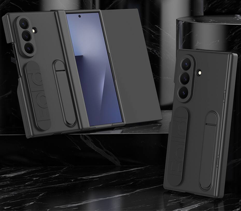 Alt View 8. Nakedcellphone - Handy Series for Samsung Galaxy Z TriFold Phone Case - Built-In Screen Protector and Hinge Cover - Black.