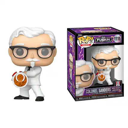 r. PS EUMECI Funks Funks M POP! FUSION 1115 4 GAMES KFC WITH NUGGET COLONEL SANDERS VINYL FIGURA LAUNCHER D VINIL FIGURINE IN C aos FINT PICURE atre O00D AAN aF CNTRA DE ASTRIA IME R a ADVERTENCIA PELIGRO T - A - 200 a EUTEMN SSR ATTENTION DANGER 200 NORI A - A MARNING cra.