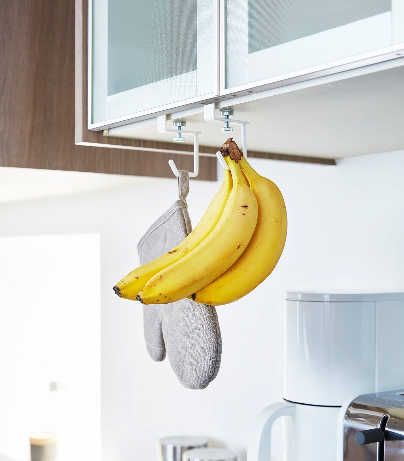 Back. Yamazaki Home - Under-Shelf Hooks (Set of 2) - Steel - White.