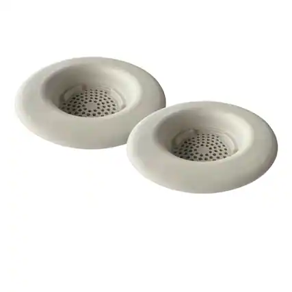 Front. Flex Strainer - Flex Strainer Sink Drain Strainer, Made in the USA, Universal Fits Most 3.5" Drains, Grey, 1-Pack - Grey.