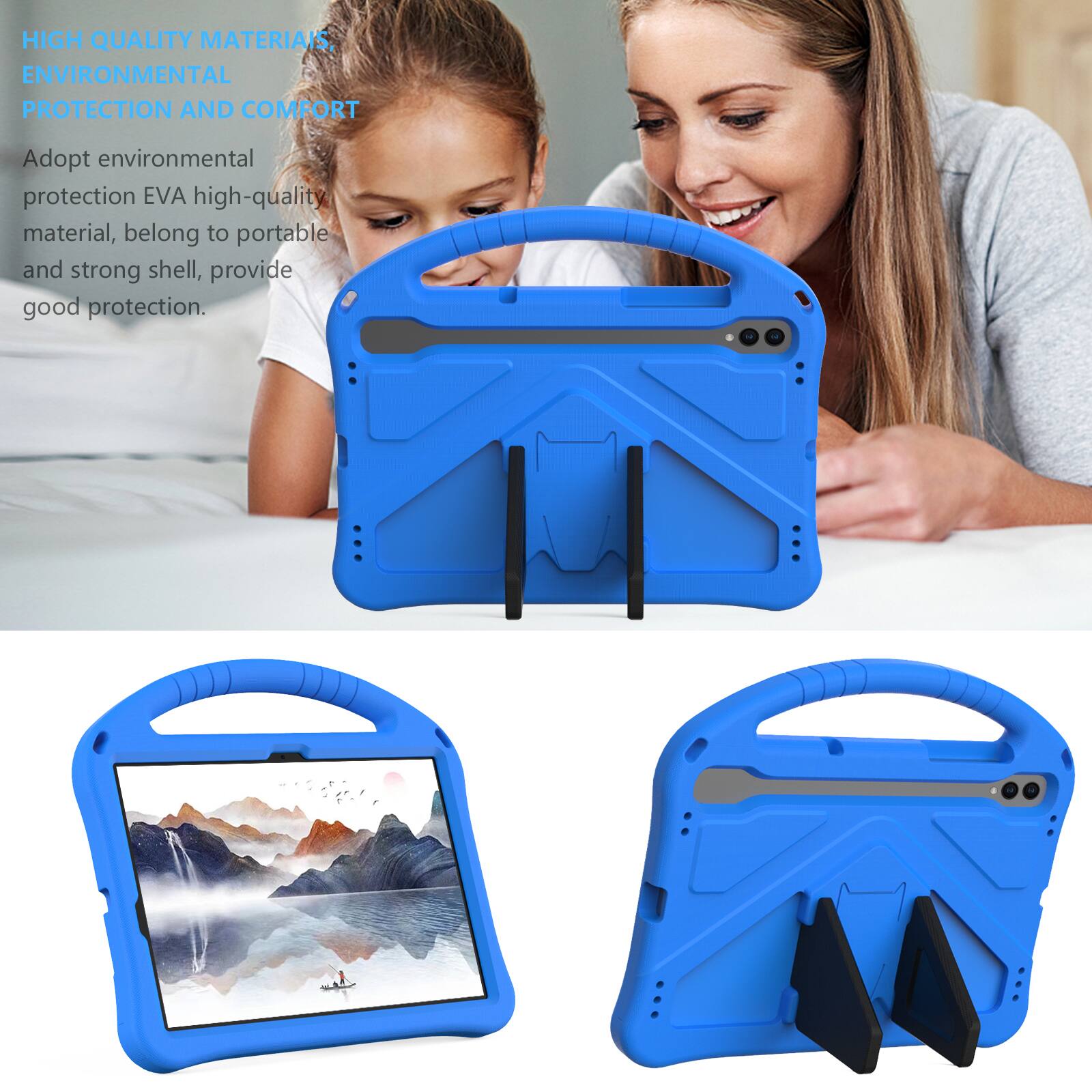 HIGH QUALITY MATERIALS, ENVIRONMENTAL PROTECTION AND COMFORT

Adopt environmental protection EVA high-quality material, belong to portable and strong shell, provide good protection.