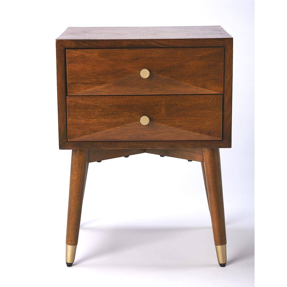 Angle. Butler Specialty - Zelda Nightstand - Medium Brown.