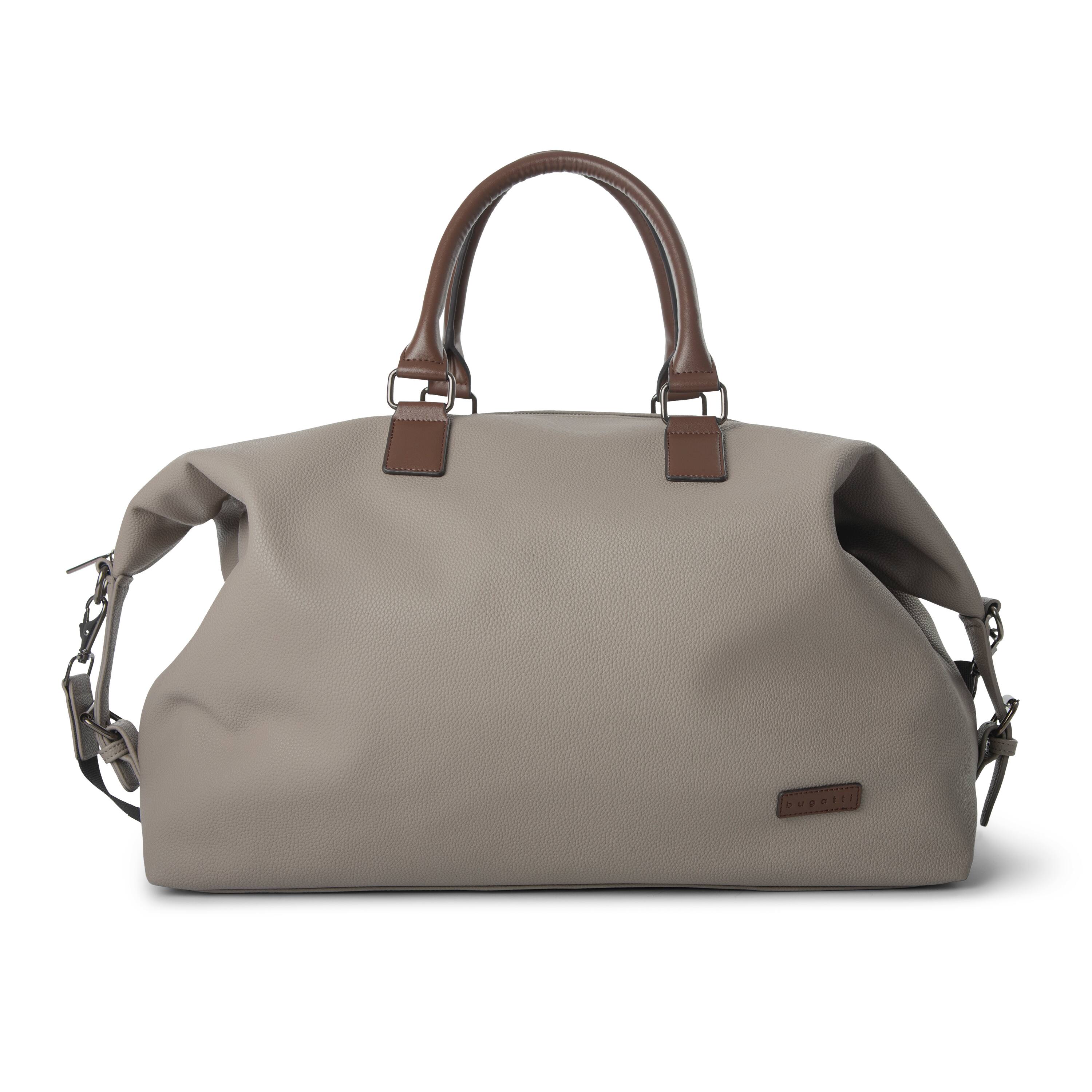Front. Bugatti - Contrast collection Duffle bag - Gray.