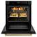 Alt View 2. ZLINE - 30 in. Autograph Wall Oven w/ Air Fry in Black Stainless Steel with Gold Handle - Black Stainless Steel.