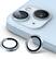 Front. Entronix - Entronix Luxury Metal Camera Lens Protector for iPhone 13 and 13 Mini - Blue.