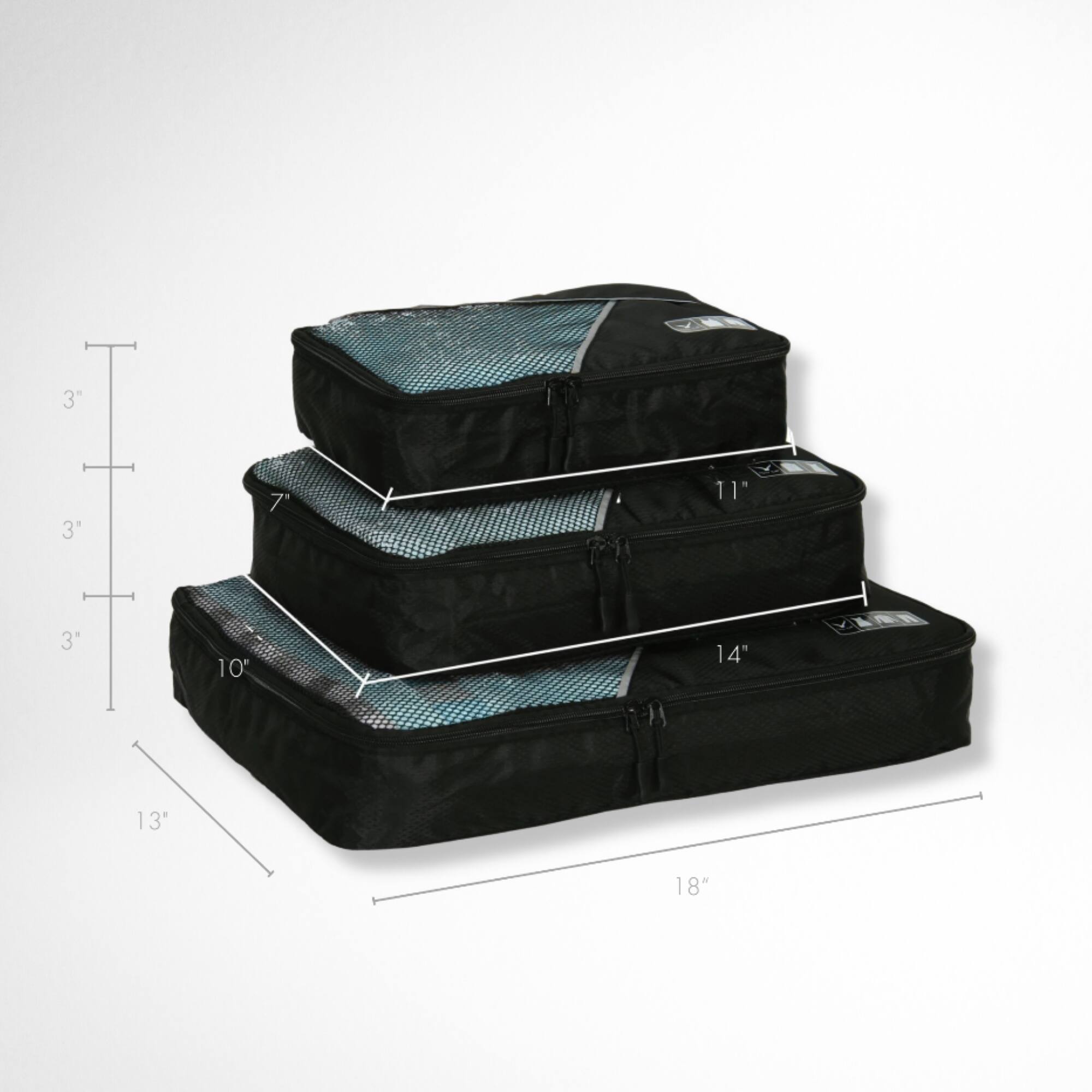 Hynes Eagle Basic Travel Packing Cube Set (3 pcs) Black - Best Buy