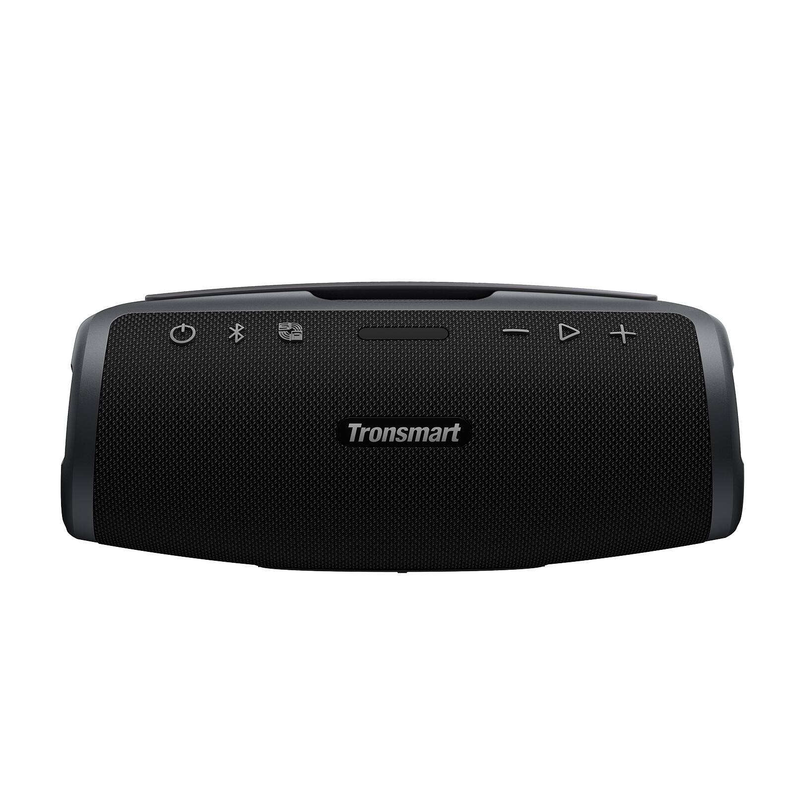 Left. Tronsmart - Mirtune S100 Portable Bluetooth Outdoor Speaker, Powerful 50W Sound and Enhanced Bass, 20H Playtime, IPX7 Waterproof - Black.