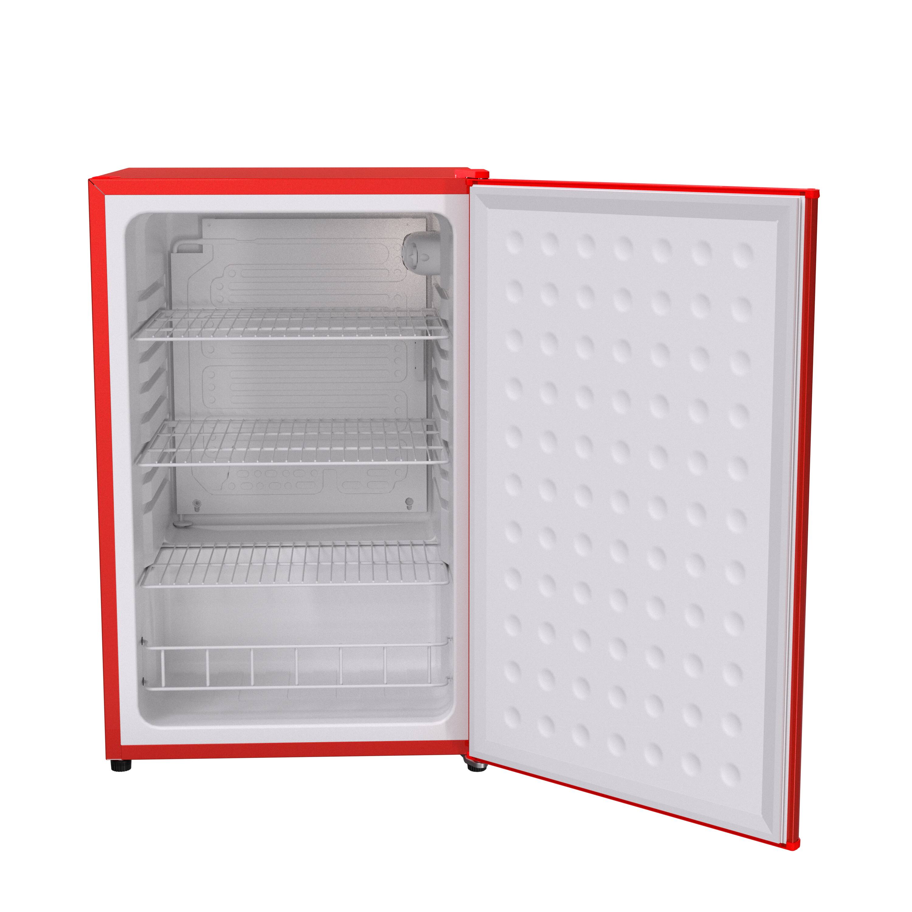 Alt View 2. ProMounts - SnowLion 122 L / 4.3 cu ft Solid Door Mini Fridge (Red) — Reversible Door, Quiet Operation, Compact Design - Red.