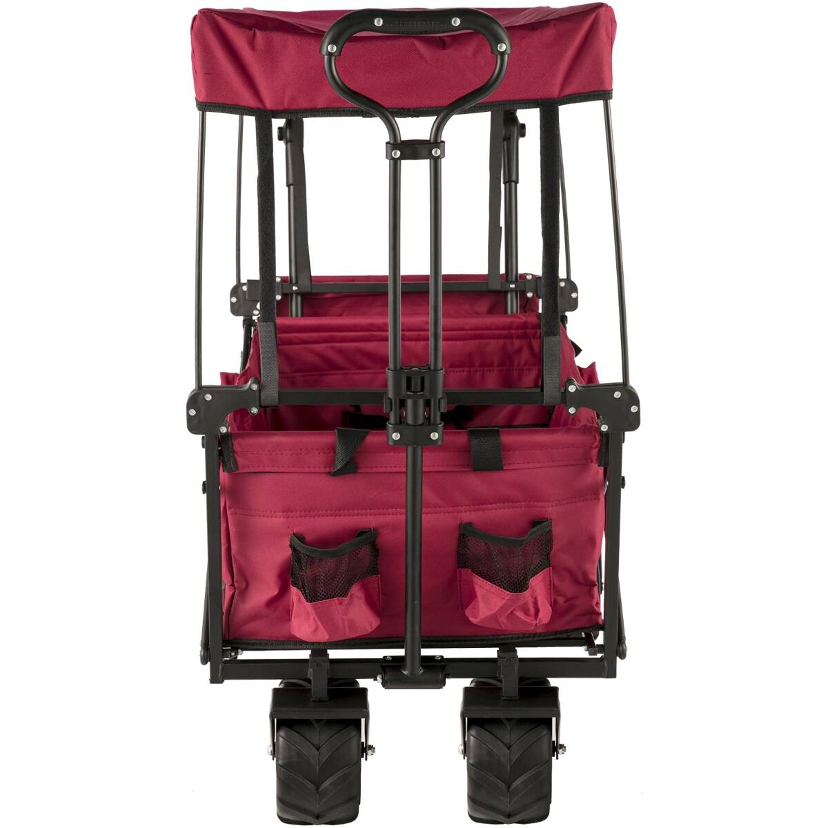 Alt View 1. Loheer - Loheer Extra Large Collapsible Garden Cart with Removable Canopy and Rear Storage, Red.