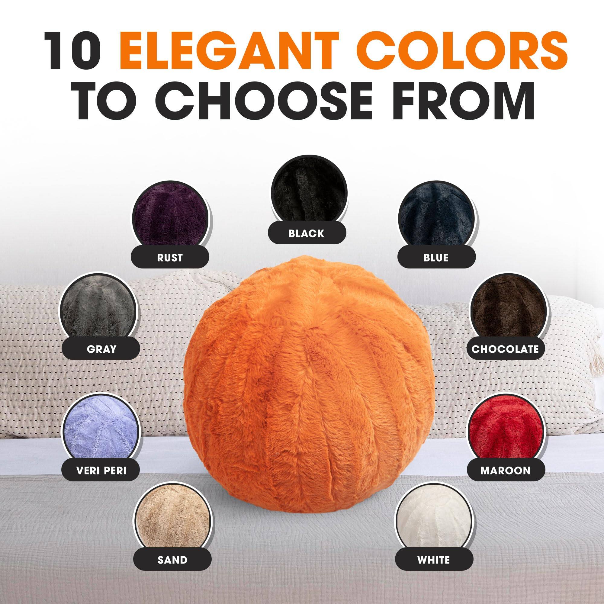 10 ELEGANT COLORS TO CHOOSE FROM

- BLACK
- RUST
- BLUE
- GRAY
- CHOCOLATE
- VERI PERI
- MAROON
- SAND
- WHITE