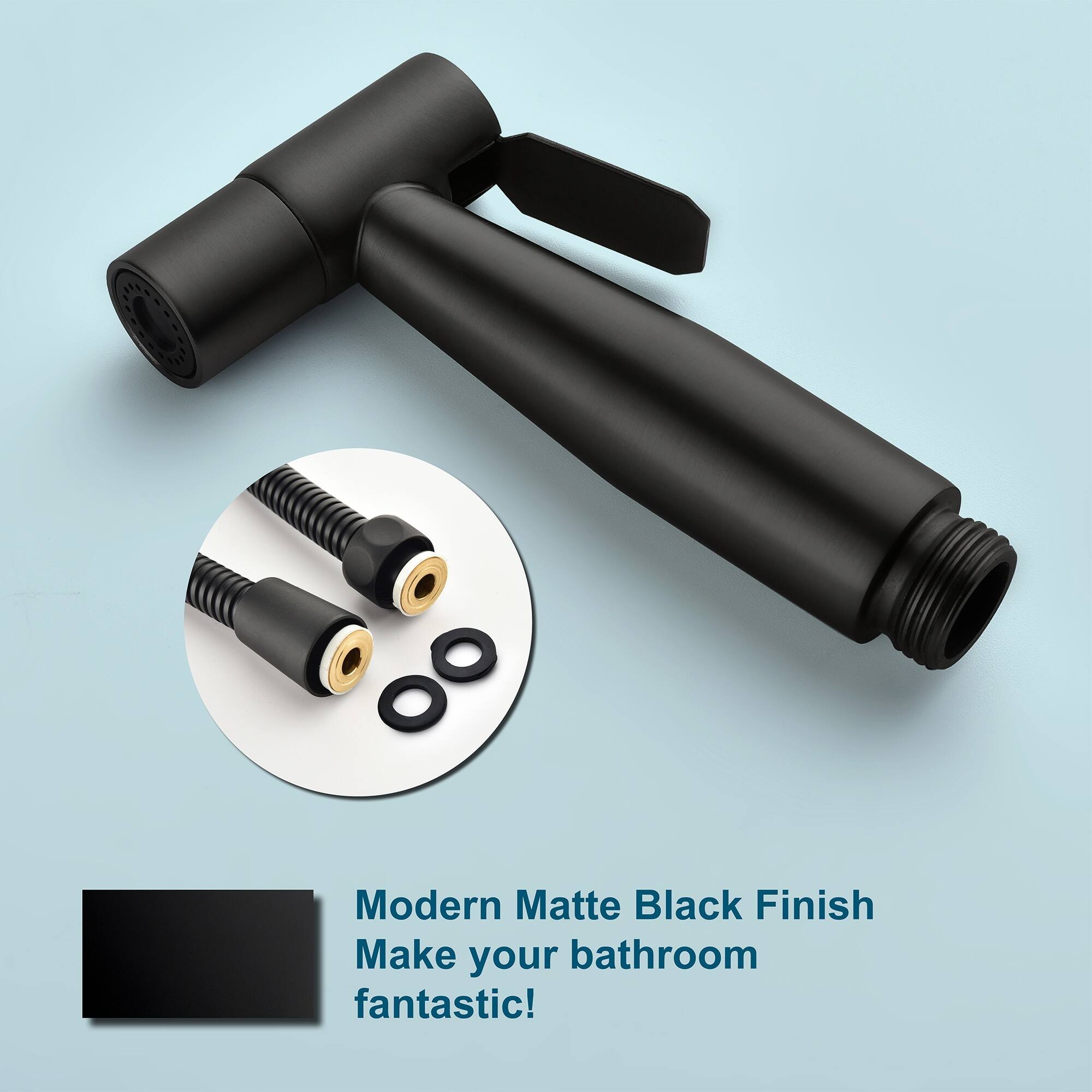 Modern Matte Black Finish  
Make your bathroom fantastic!