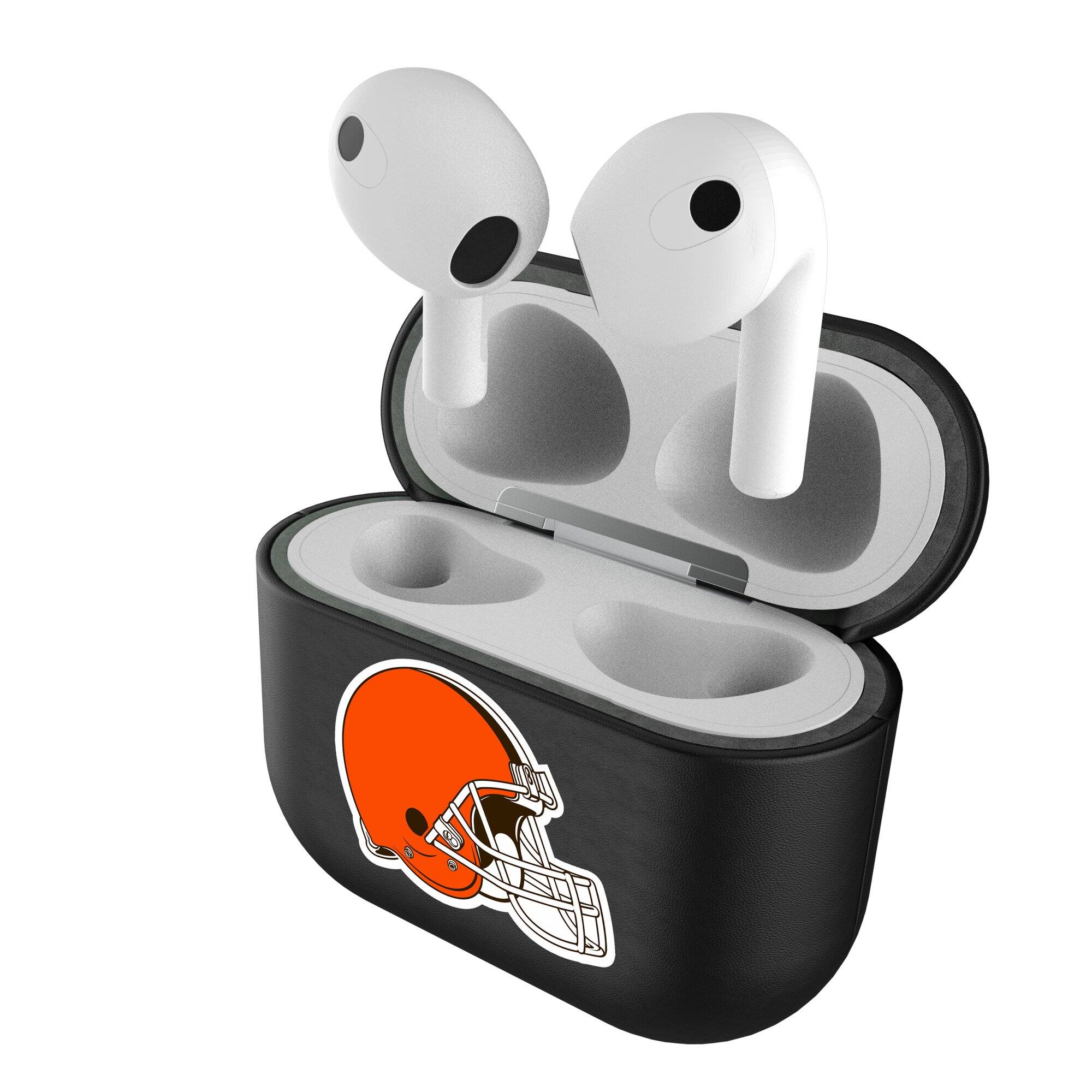 Alt View 3. Keyscaper - Cleveland Browns Black Cleveland Browns Insignia AirPods 3rd Gen Case Cover - Black.