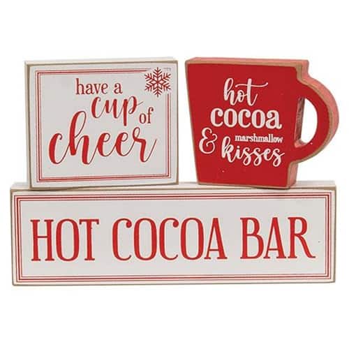 BreeBe - 3/Set Hot Cocoa Bar Blocks - Red, White
