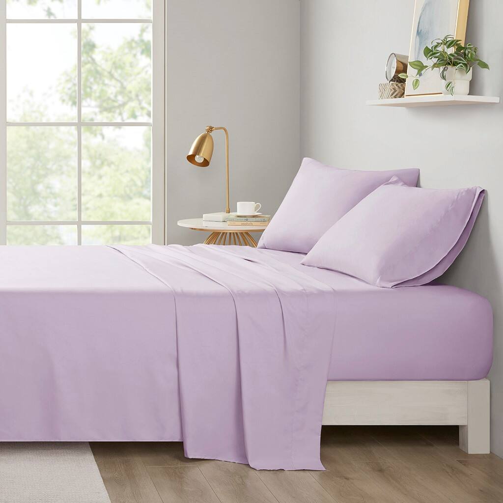 Alt View 1. Gracie Mills - Gracie Mills Ruby All-Season Microfiber Soft Touch Sheet Set - Lavender.