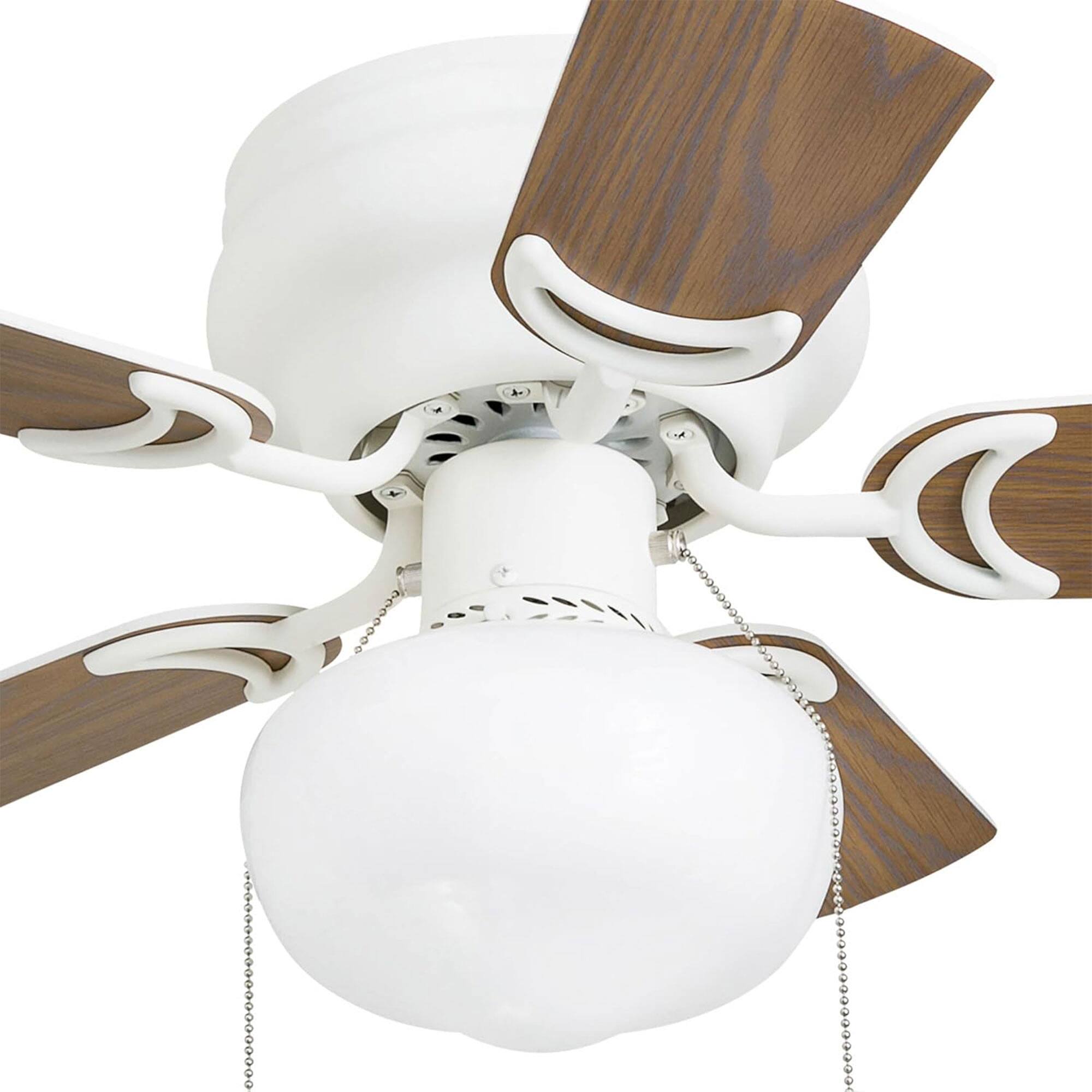 Alt View 7. Prominence Home - Prominence Home Hero, 28” Flush Mount Indoor LED Ceiling Fan with Light, White - White.