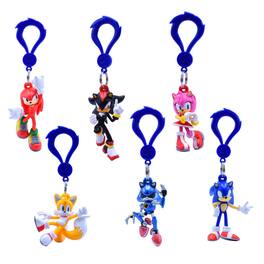 Just Toys LLC - Sonic the Hedgehog Series 3 Mystery Backpack Hanger | One Random Blind Bag - Blue