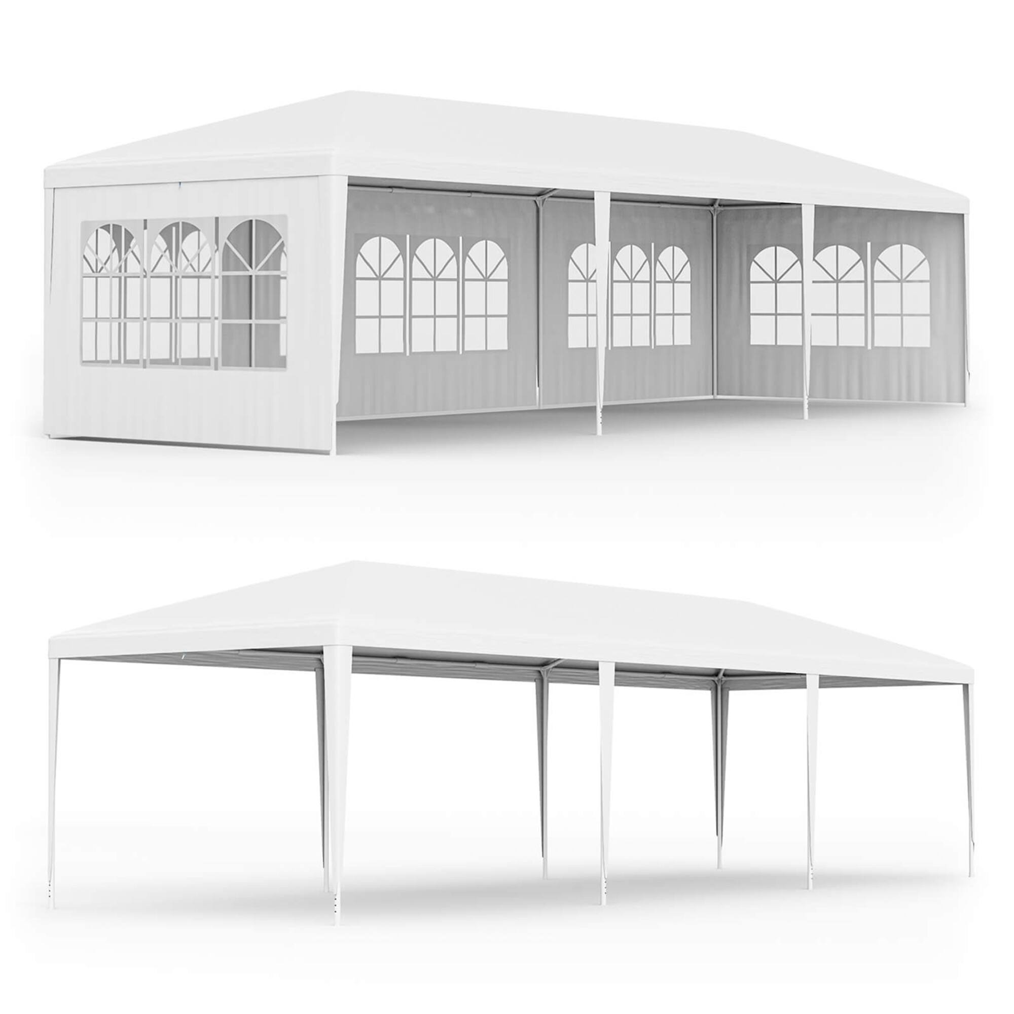 Alt View 8. Costway - Costway 10'x30' Outdoor Party Wedding Tent Canopy Heavy duty Gazebo - white.