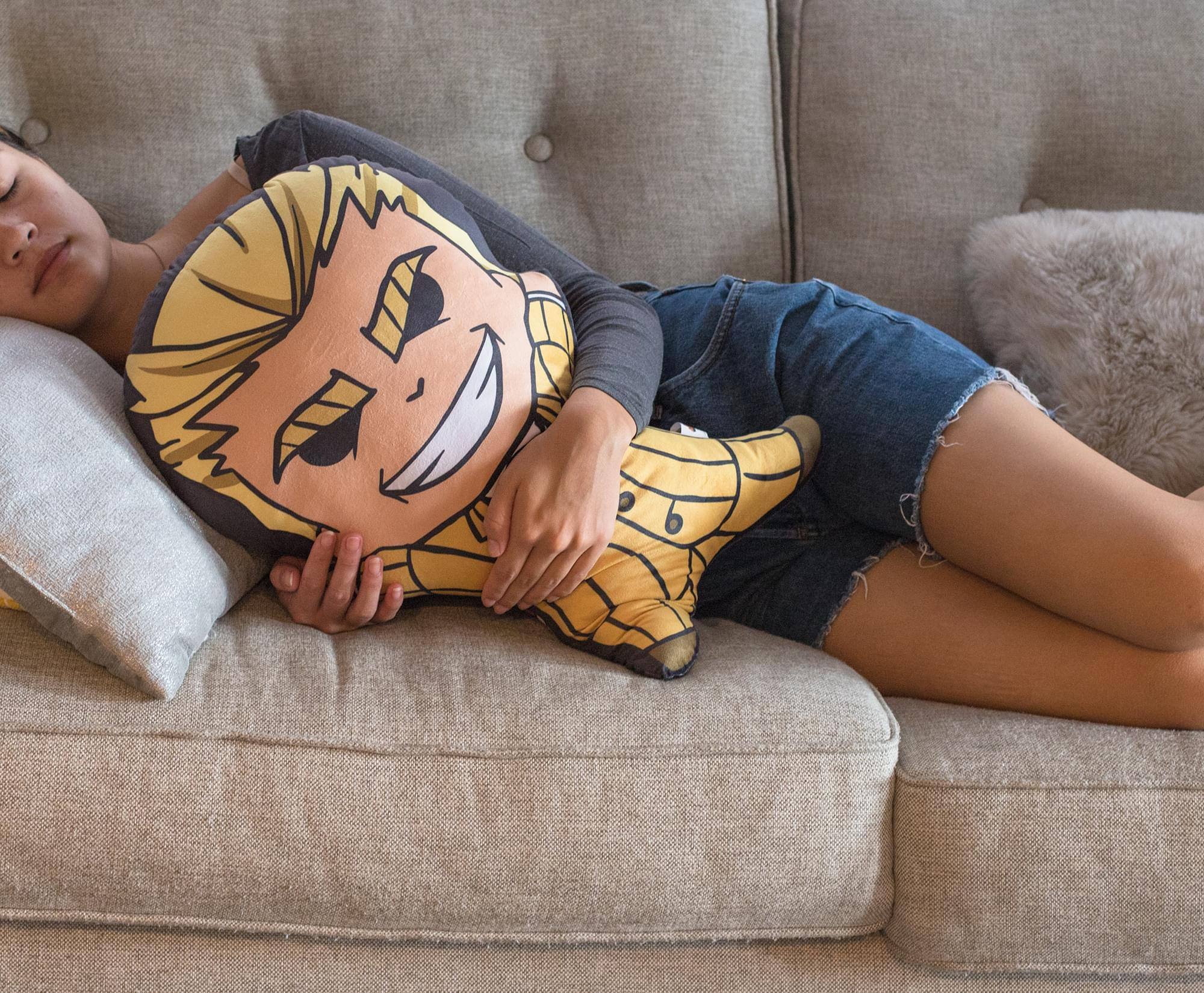 Alt View 3. Surreal Entertainment - My Hero Academia 20 Inch Character Pillow | All Might - Yellow.