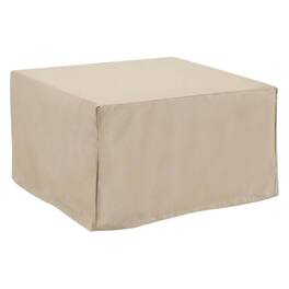 Crosley Furniture - 2Pc Square Table And Ottoman Furniture Cover Set - 2 Square Table/Ottoman - Tan