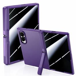 Dteck - for Galaxy Z Fold8 Case with Built-in Screen Protector, Hinge Protection with Kickstand - Purple (Privacy Screen Protector)