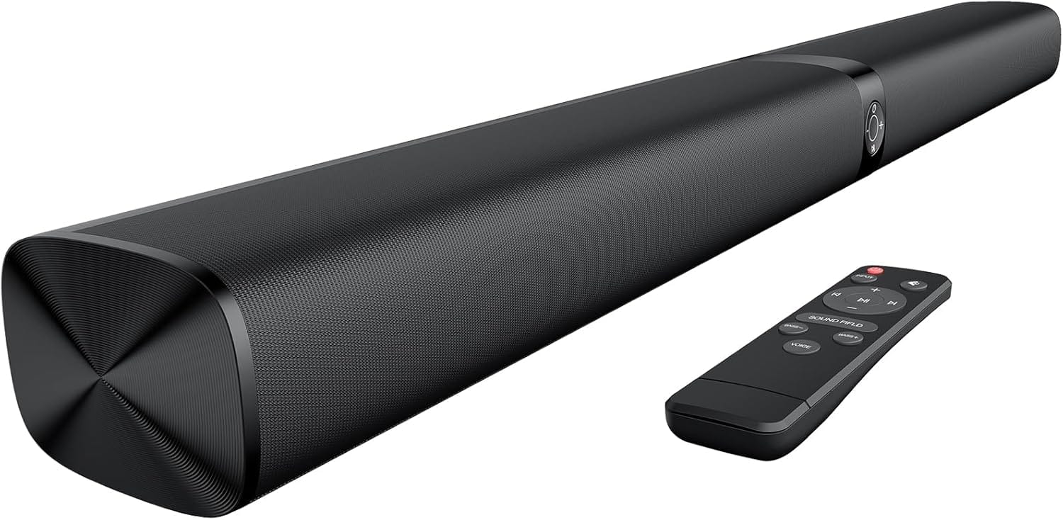 Vulpecula Spade - Sound Bar for Smart TV, 80W Soundbar with Bluetooth/ARC/Opt/AUX Connect, Dynamic Volume Boost, 3 Equalizer Modes, 2 in 1