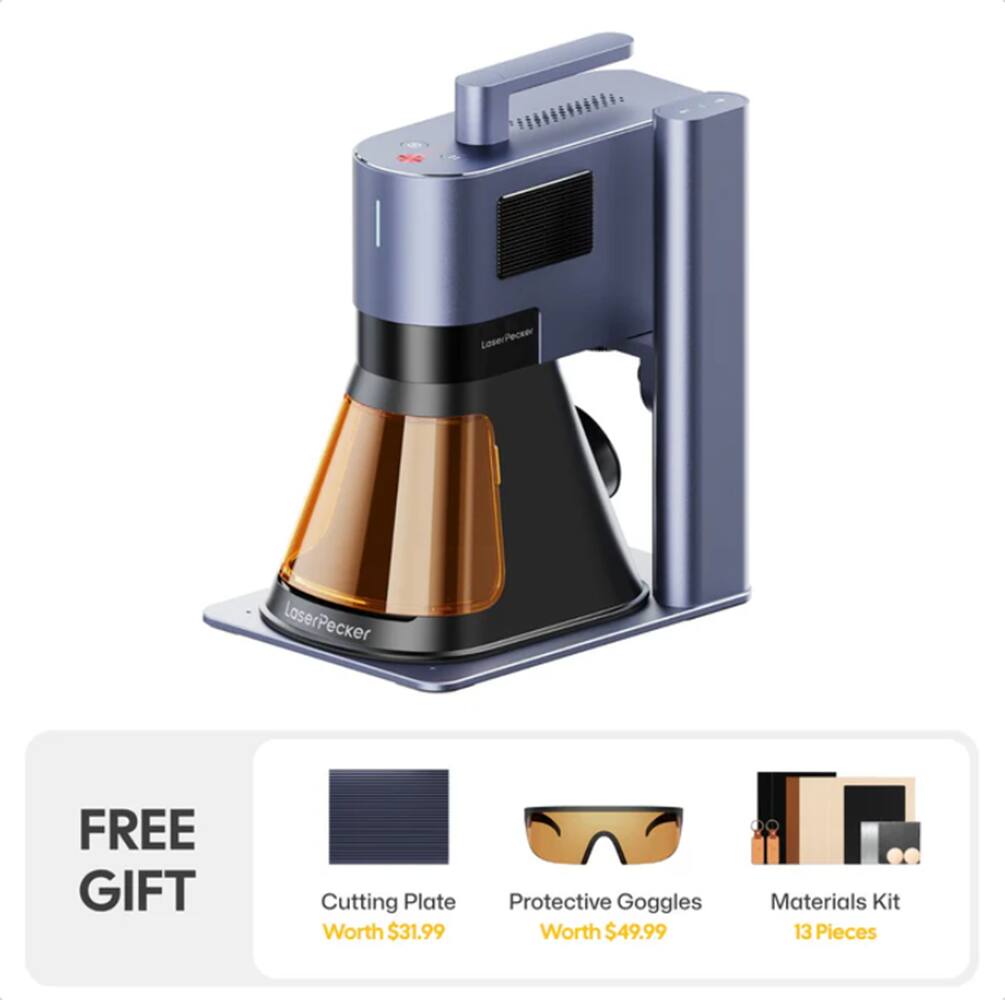 LaserPecker Laser FREE GIFT Cutting Plate Worth $31.99 Protective Goggles Worth $49.99 Materials Kit 13 Pieces
