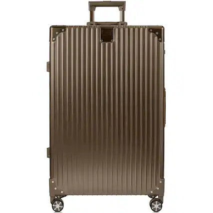 Front. Champs - Elite Aluminum Collection Large Luggage Case - Titanium Gold.