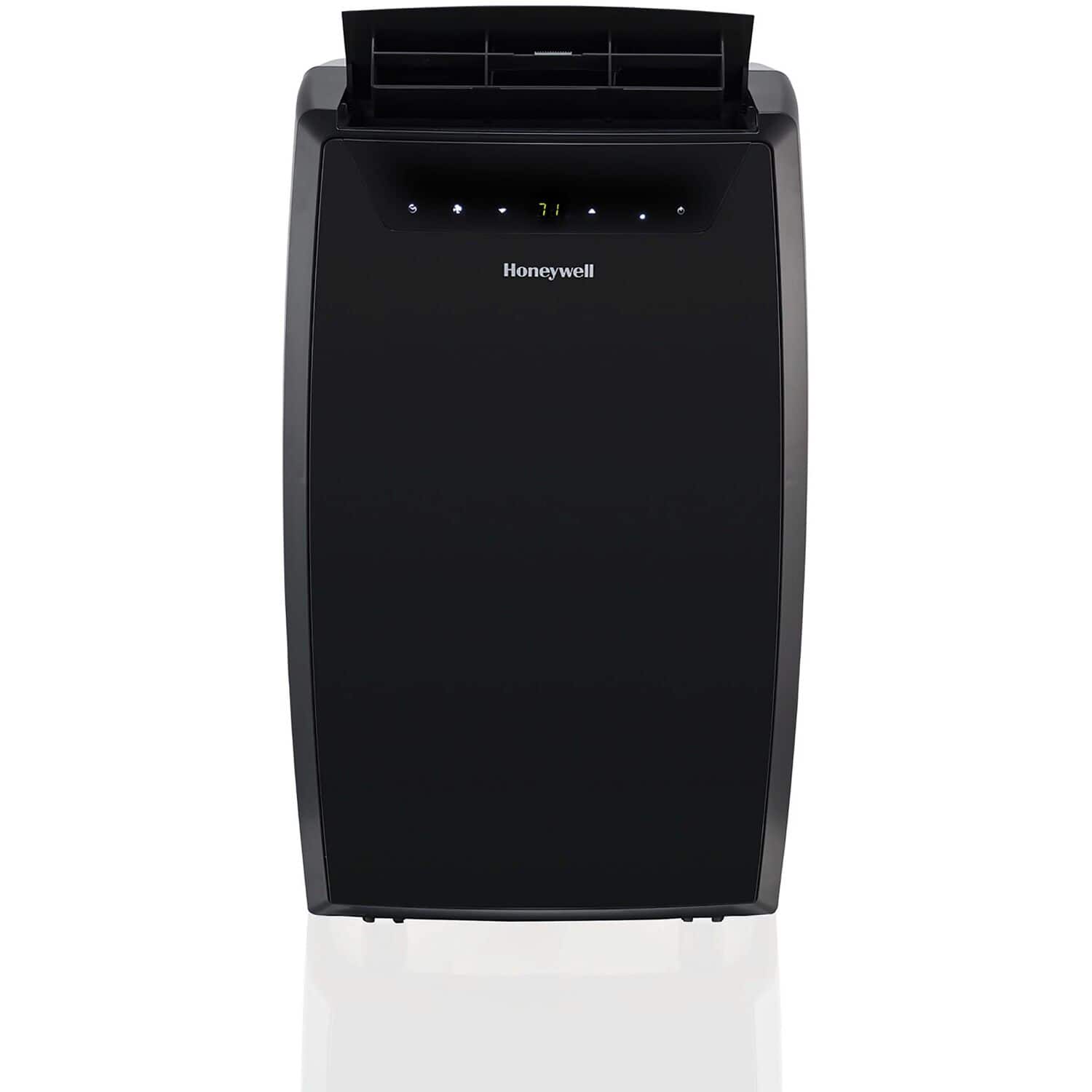 Front. Honeywell - Classic 500 Sq. Ft. Portable Air Conditioner with Dehumidifier - Black.