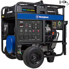 Westinghouse - 28,000/20,000-Watt Tri-Fuel Gas, Propane, Natural Gas Powered Portable Generator with Remote Electric Start - Black
