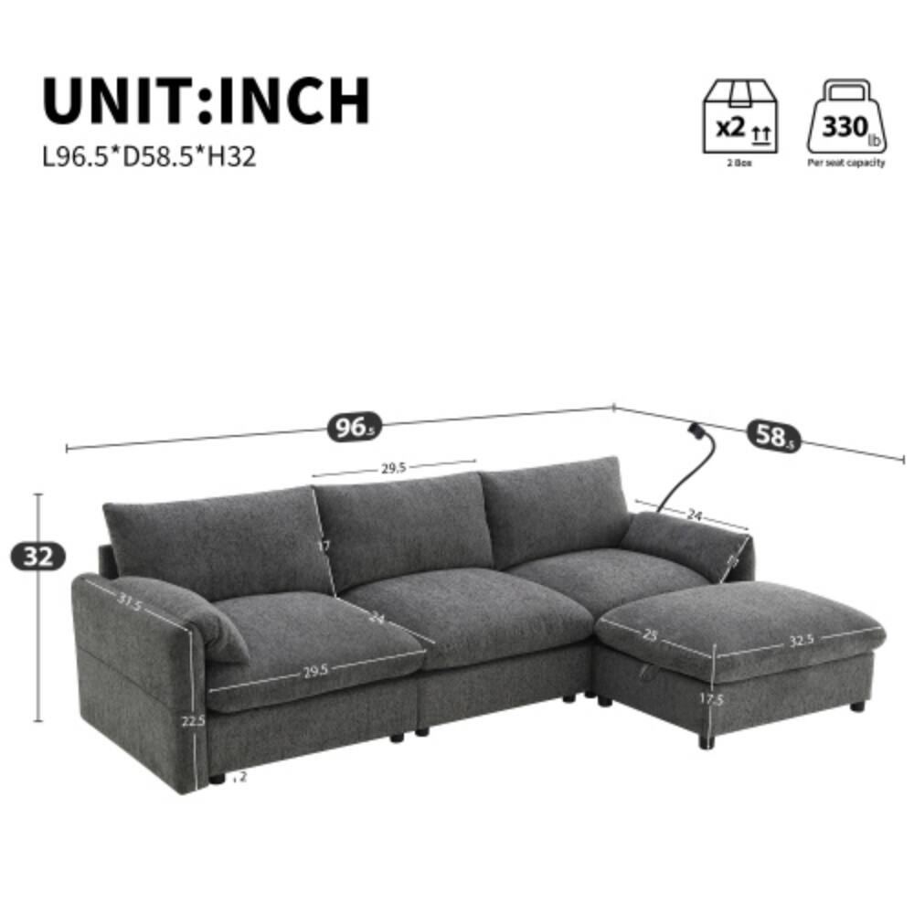 UNIT: INCH  
L96.5 * D58.5 * H32  

x2  
11  
3 Boe  
330 lb  
Per - capacity 96s  
29.5  
58  
24  
32  
17  
31.5  
22.5  
29.5  
25  
17.5  
32.5