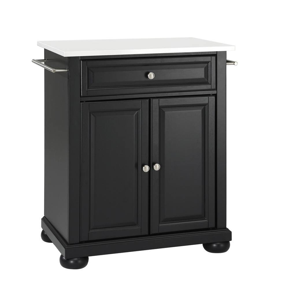Alt View 1. Crosley Furniture - Alexandria Stone Top Portable Kitchen Island/Cart - Black.