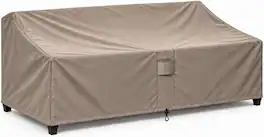 KHOMO GEAR - Patio Loveseat Cover - Heavy Duty, Water Resistant Outdoor Sofa & Couch Furniture Cover - 104" W x 41" D x 32.5" H - Brown