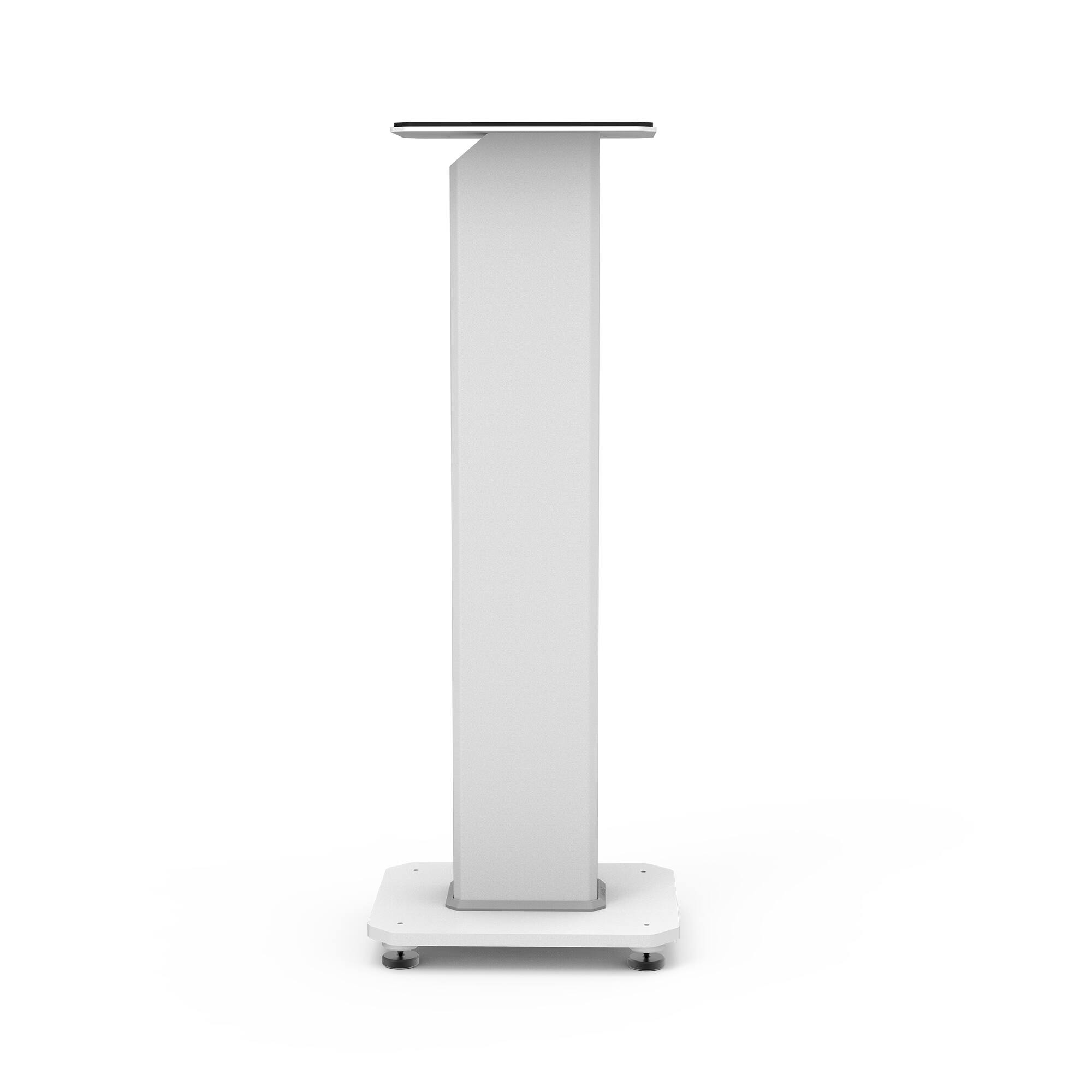 Back. Kanto - 30" Fillable Speaker Stands with Isolation Feet and Fillable Channel, Pair - White.