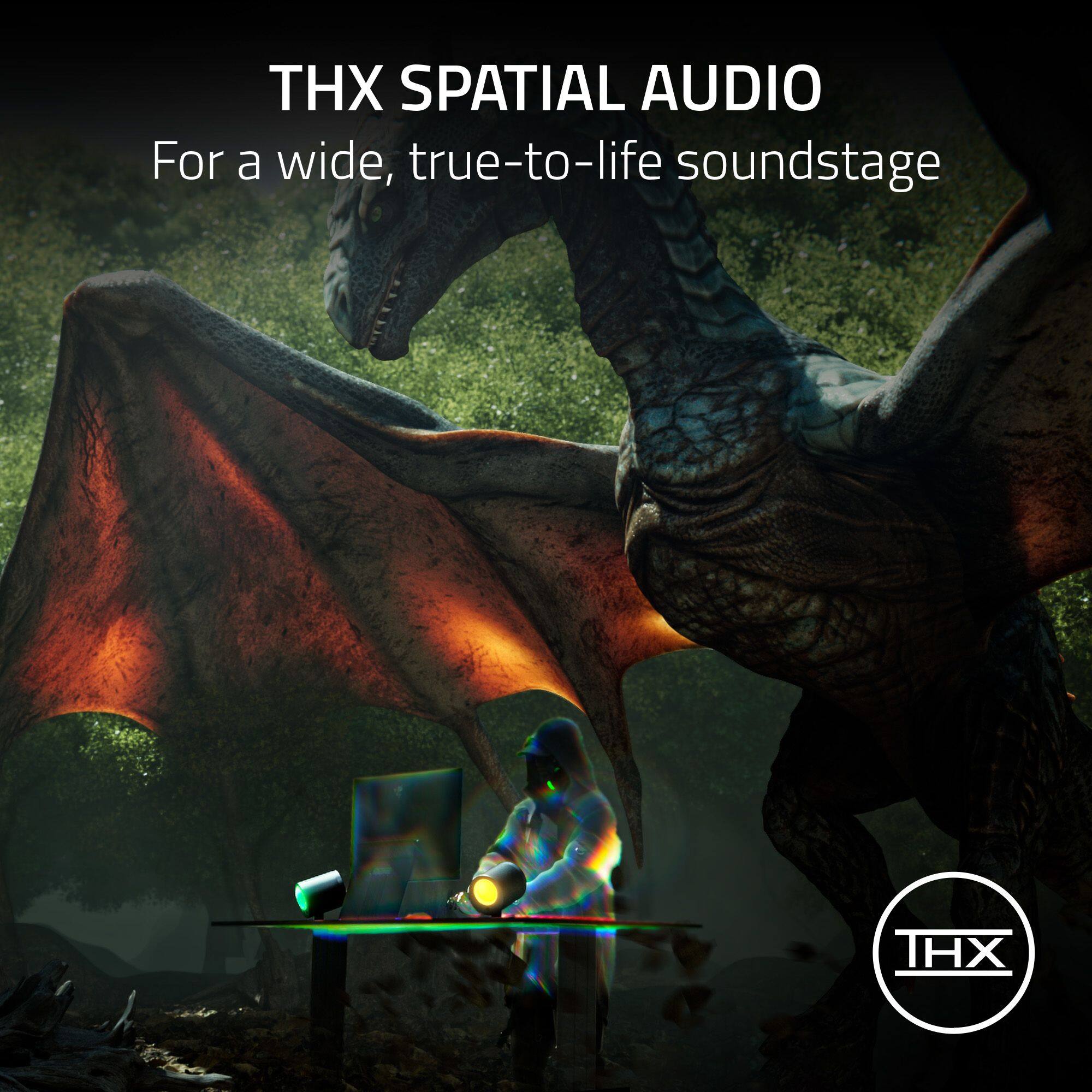 THX Spatial Audio is a technology that provides a wide, true-to-life soundstage for an immersive audio experience. It enhances the listening experience by creating a sense of depth and spatial awareness, making it feel like the sound is coming from all around the listener. This technology is often used in movie theaters, concert halls, and other venues to provide an enhanced auditory experience for the audience.