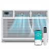 SIMZLIFE - 10,000 BTU Window Air Conditioner with App & Remote Control, Cools 350-450 sq.ft, 4-in-1, Energy Efficient - White
