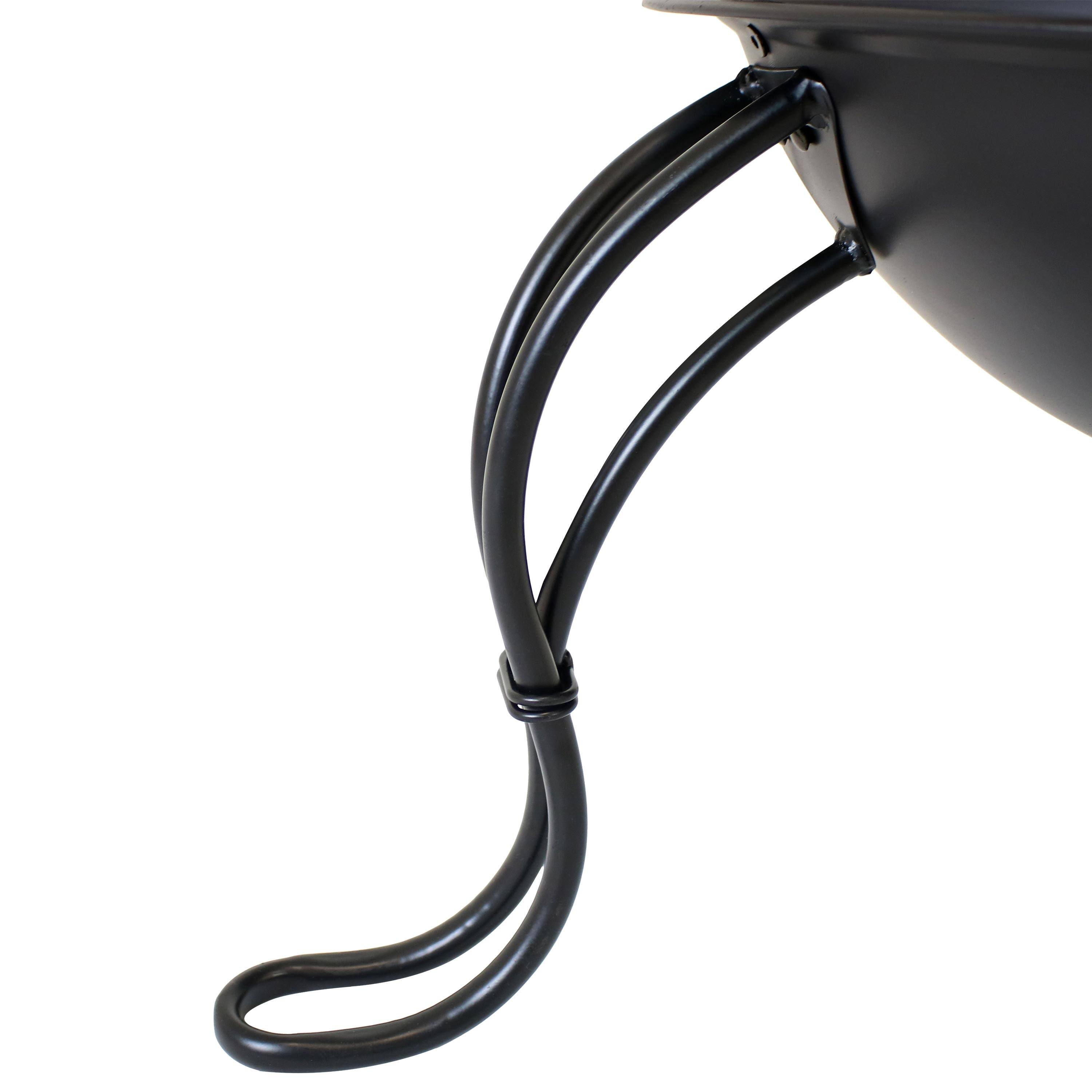 Alt View 6. Sunnydaze - Steel Wood Burning Chiminea with Rain Cap - 66 in - Black.